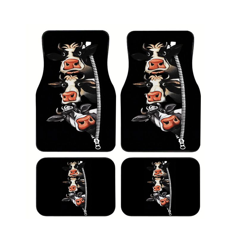 Cow Mat Rubber - Tapete de carro com zíper de