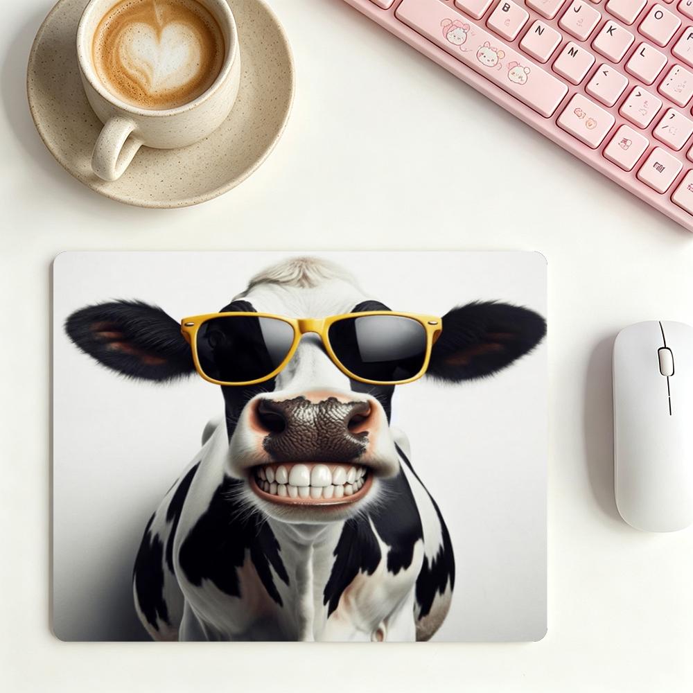 Cow Mat Rubber - Tapete de mesa grande para jogos,