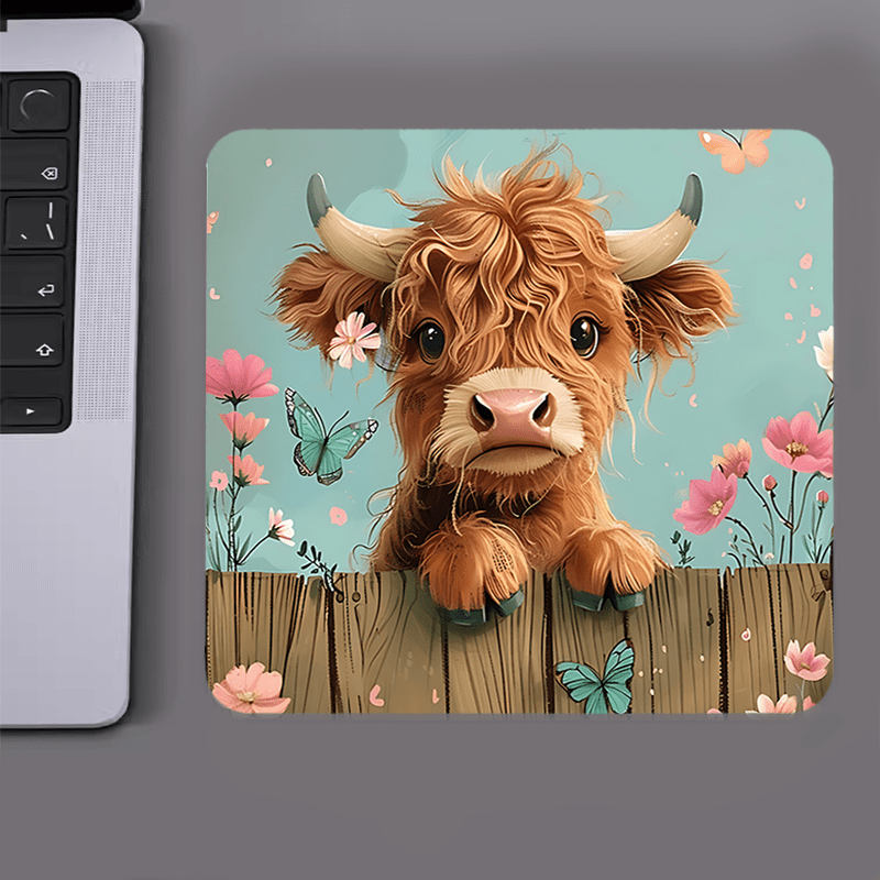 Cow Mat Rubber - Tapete de mesa antiderrapante com design
