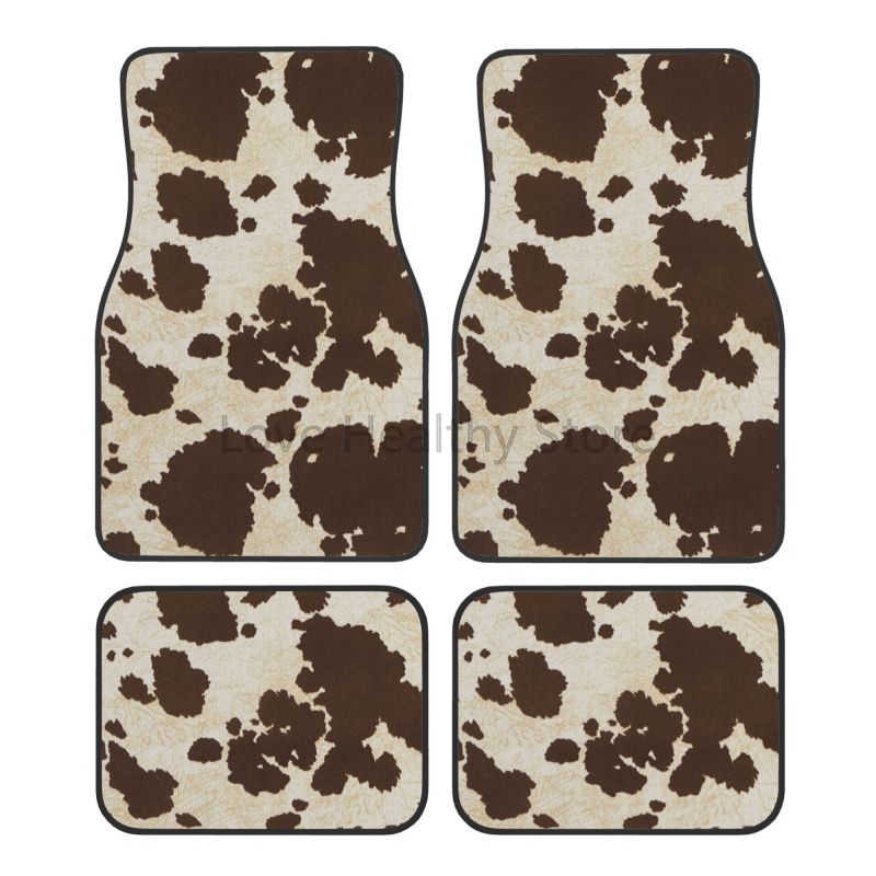 Cow Mat Rubber - Vaca carro esteiras conjunto de 4