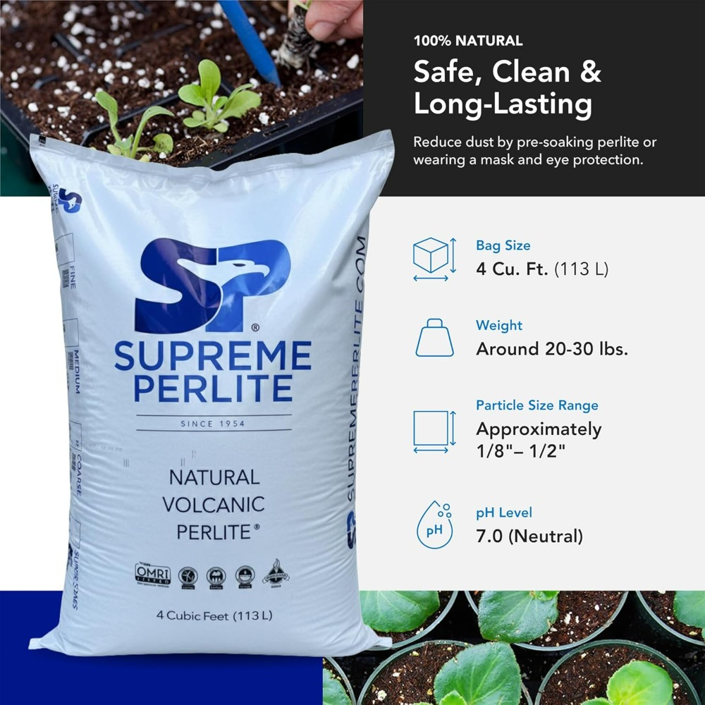 Perlita Hortícola Grossa Supre - Horticulture Soil Perlite avaliação e preço