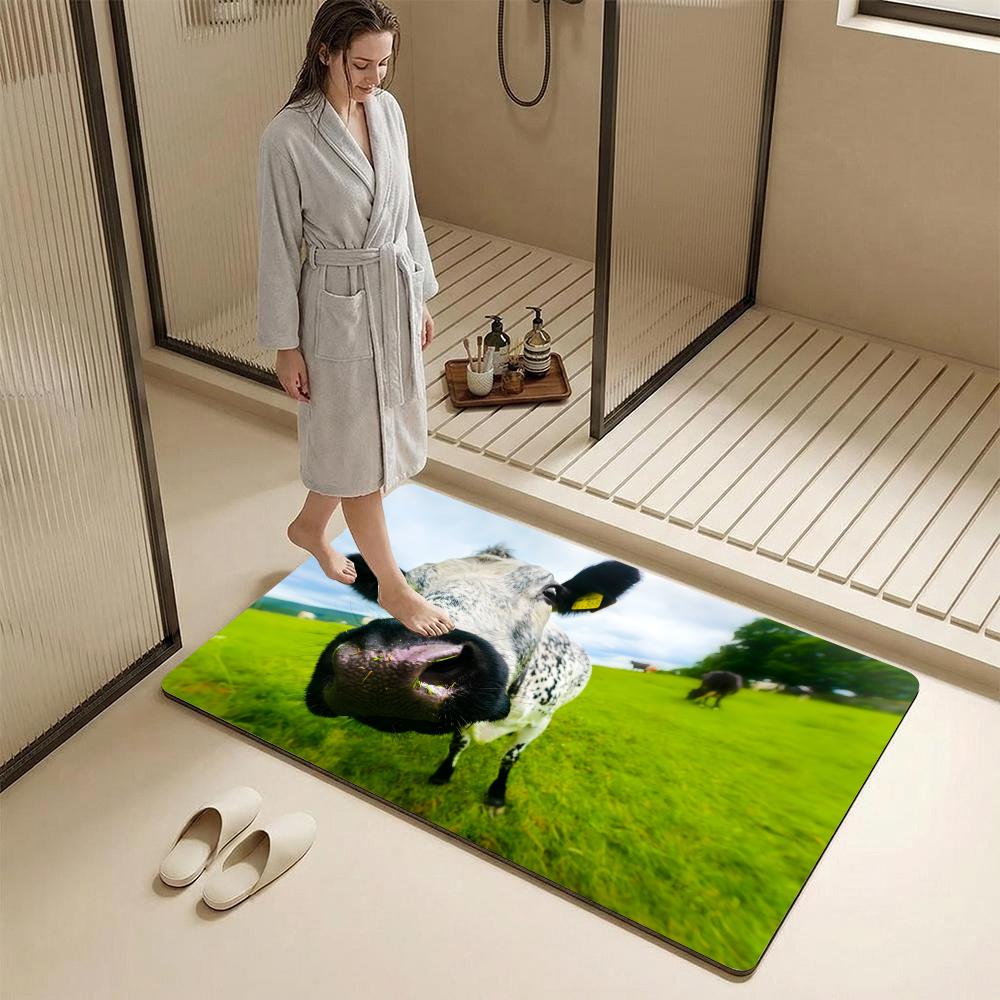 Tapete de Chão KWaii com Estam - Cow Mat Rubber avaliação e preço