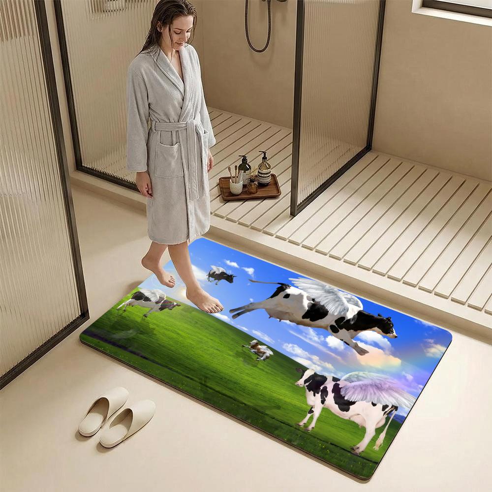Tapete de Chão KWaii com Estam - Cow Mat Rubber avaliação e preço